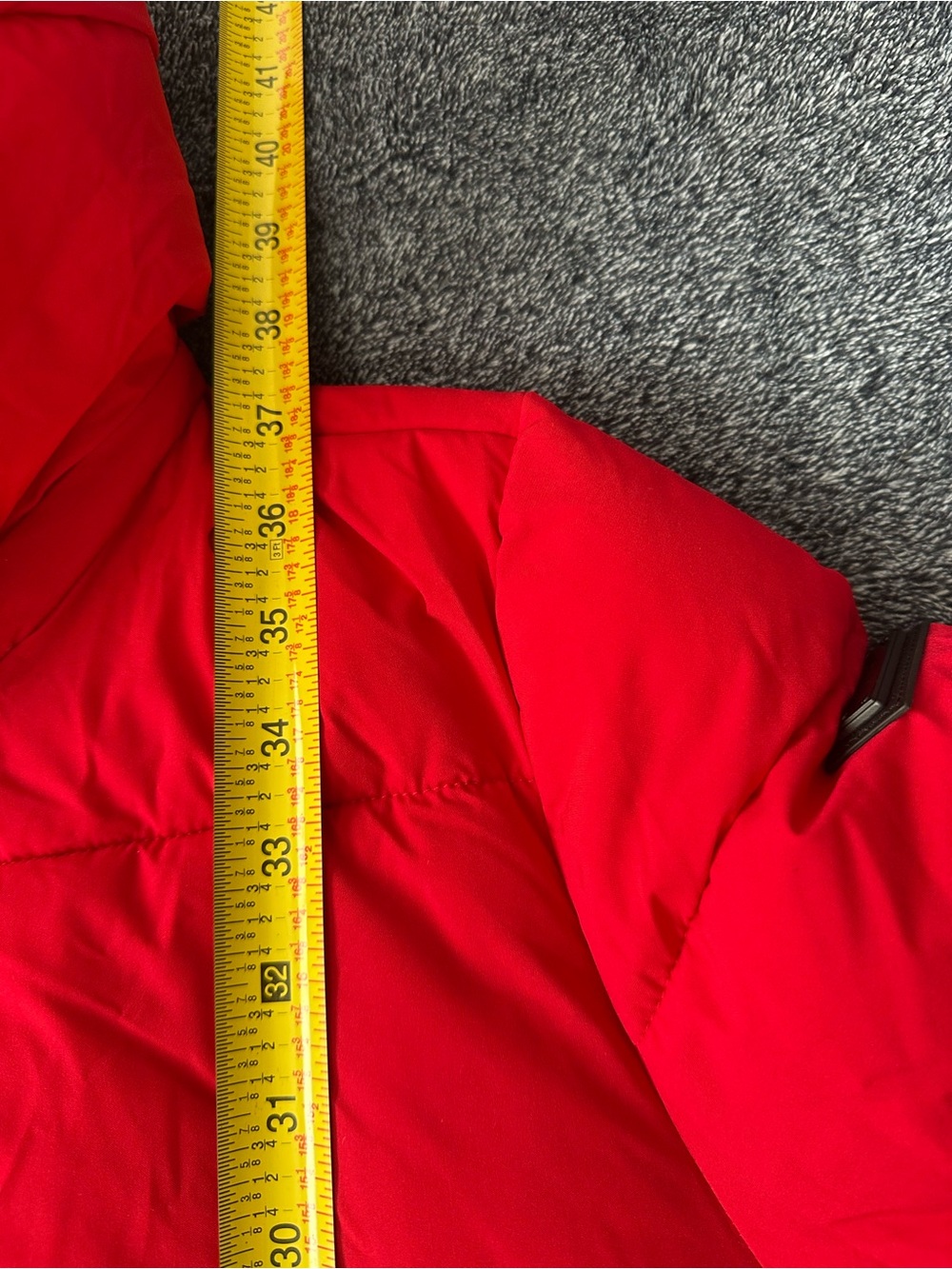 BCBGMaxAzria Red Hooded Long Puffer Coat - Picture 8 of 8
